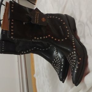 Harley Davidson After Riding Boots Genuine Leather with studs